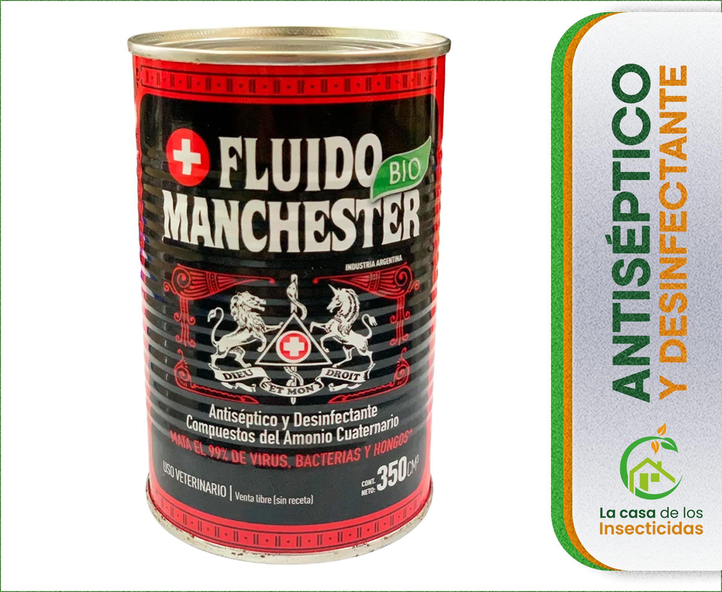Fluido Manchester 350cc BIO desinfectante sanitizante